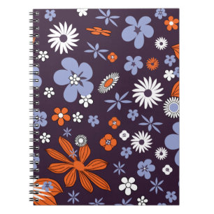 Retro New Design Floral Indie Flower Drawing Aesth Notebook