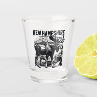 Retro New Hampshire Shot Glass