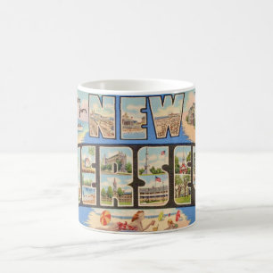 Retro New Jersey Postcard Coffee Mug
