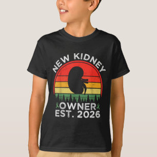Retro New Kidney Owner Est. 2026 Kidney Transplant T-Shirt
