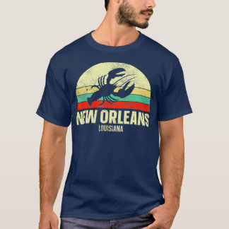 Retro New Orleans Crawfish  Vintage Seafood Boil T-Shirt