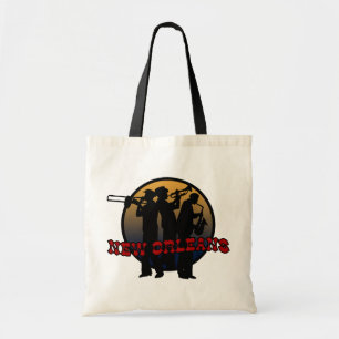 Retro New Orleans Jazz Tote Bag