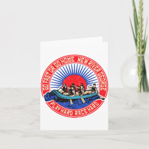Retro New River George Rafting Card