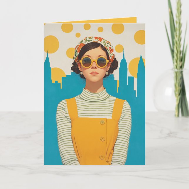 Retro New York Sunshine Invitation (Front)