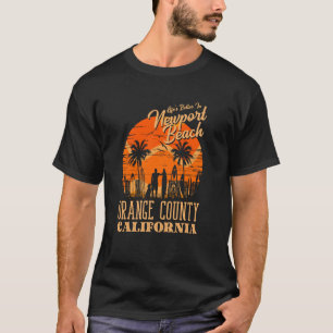Retro Newport Beach Orange County Vintage Surfing T-Shirt
