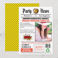 Retro Newspaper Birthday Party