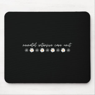 Retro Nicu Nurse Daisy Flower Neonatal Nurse Rn Nu Mouse Pad