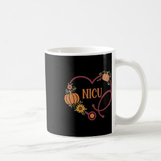 Retro Nicu Nurse Stethoscope Heart Pumpkin Fall Th Coffee Mug