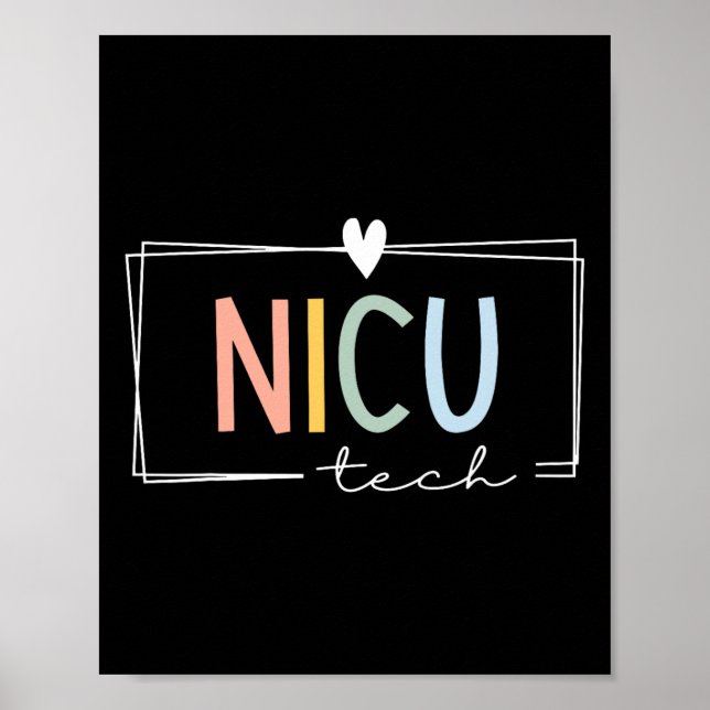 Retro Nicu Tech Neonatal Intensive Care Unit Icu N Poster (Front)