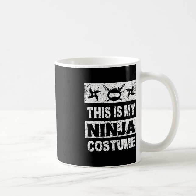 Retro Ninja Costume  Halloween For Boy Kids Men  Coffee Mug (Right)