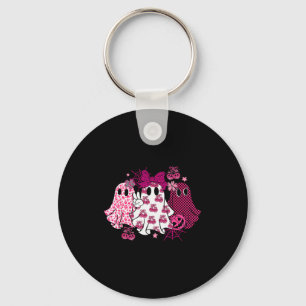 Retro Nk Leopard Pumpkin Ghost Halloween Women Gir Key Ring