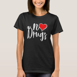 Retro No Drugs Awareness Month Hiv Aids Awareness T-Shirt