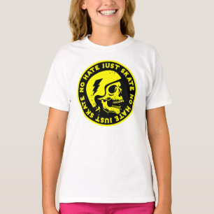 Retro no Hate Just Skate Skull T-Shirt