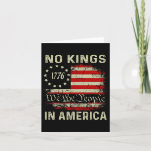 Retro No Kings In America Usa Flag We The People 4 Card