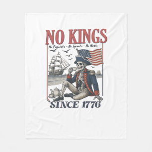 Retro No Kings Since 1776 Rejecting Kings Classic  Fleece Blanket