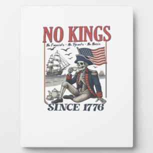 Retro No Kings Since 1776 Rejecting Kings Classic Plaque