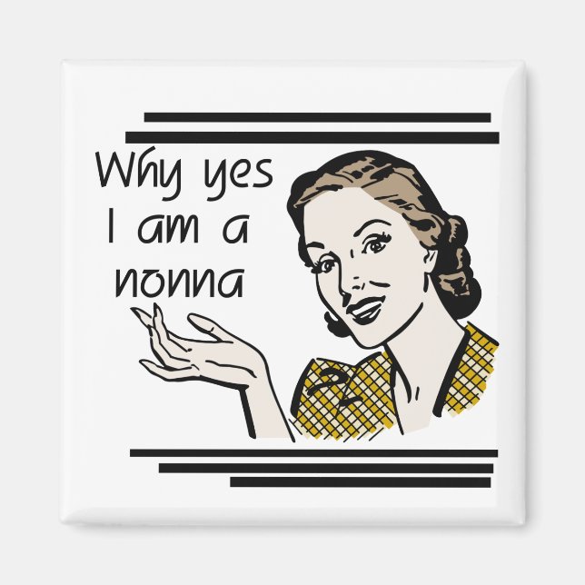 Retro Nonna Tshirts and Gifts Magnet (Front)