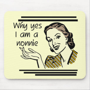 Retro Nonnie T-shirts and GIfts Mouse Pad