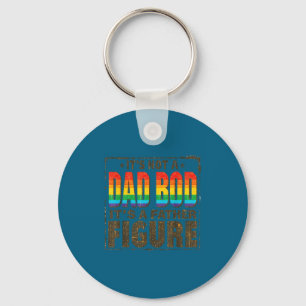 Retro not a dad bod a father figure fathers day key ring