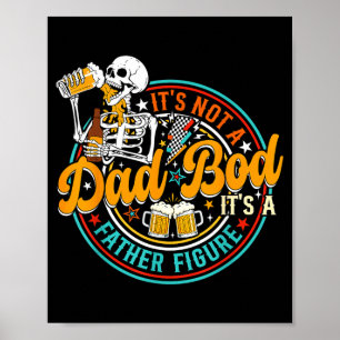 Retro Not A Dad BOD A Father Figure Fathers Day Poster
