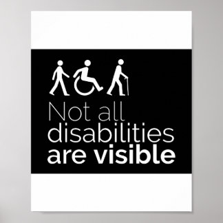 Retro Not All Disabilities Are Visible Poster