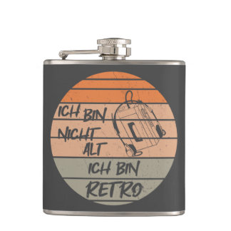 Retro not old, cash player hip flask
