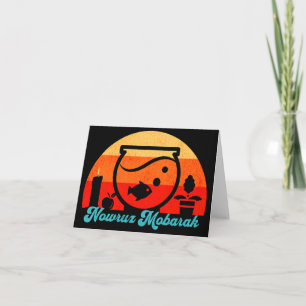Retro Nowruz Mobarak Goldfish Card
