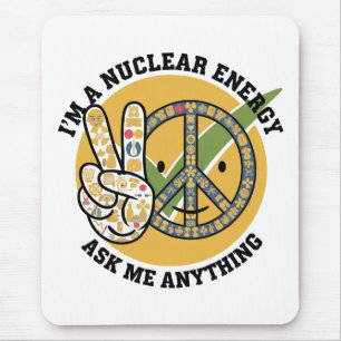 Retro Nuclear Energy design vector art gift  Mouse Pad