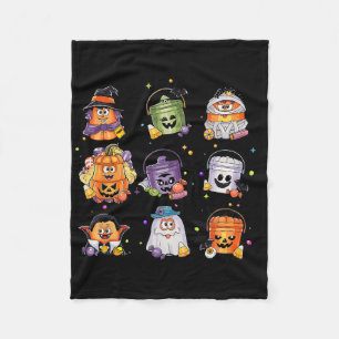 Retro Nug-gets Bucket Funny Halloween Spooky Seaso Fleece Blanket