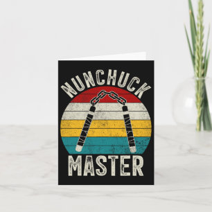 Retro Nunchuck Master Karate Taekwondo Weapon Nunc Card