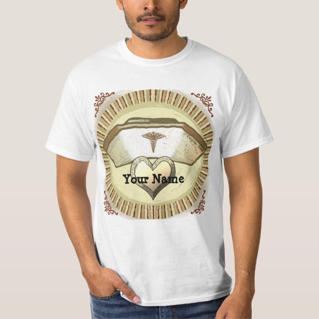 Retro Nurse Cap T-Shirt (Front)