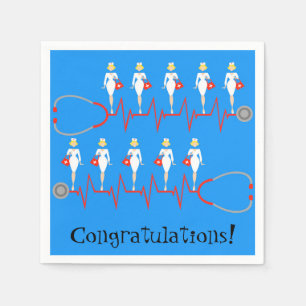 Retro Nurse Congratulations Paper Napkins