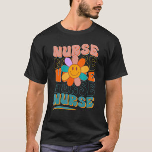 Retro NURSE Daisy Colourful Daisy Flower Cute New T-Shirt