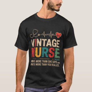 Retro Nurse Definition Vintage Registered Funny T-Shirt