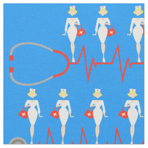 Retro Nurse Fabric