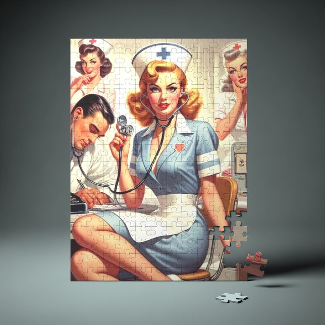 Retro Nurse Illustration Jigsaw Puzzle (Creator Uploaded)