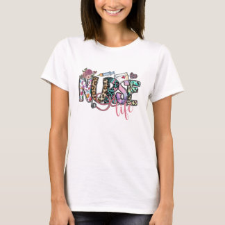 Retro Nurse Life Typography Cute T-Shirts