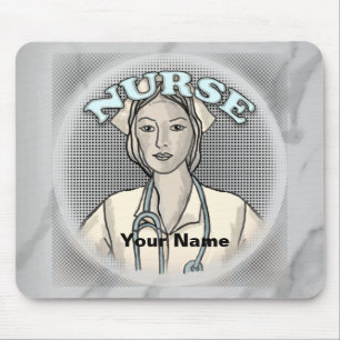 Retro nurse  mouse pad