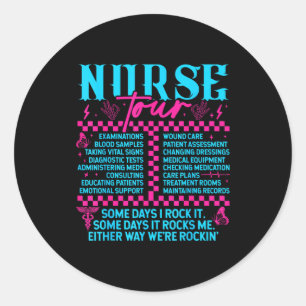 Retro Nurse Nurse Week Men Women Nurse  Classic Round Sticker