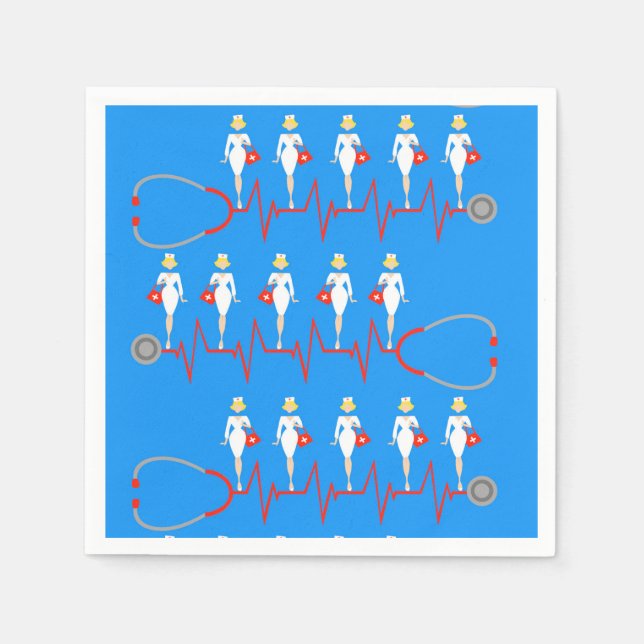 Retro Nurse Paper Napkins (Front)