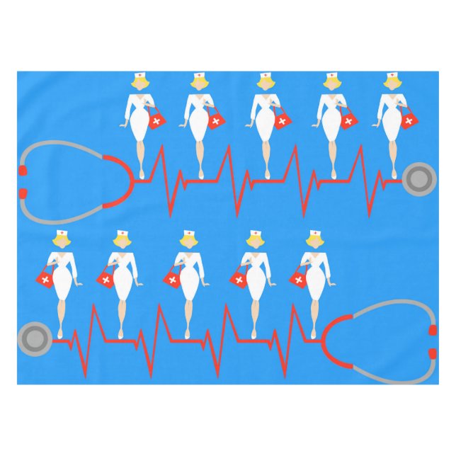 Retro Nurse Tablecloth (Front (Horizontal))