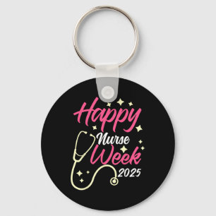 Retro Nurse Week Men Women Happy Nurse Week 2025 G Key Ring