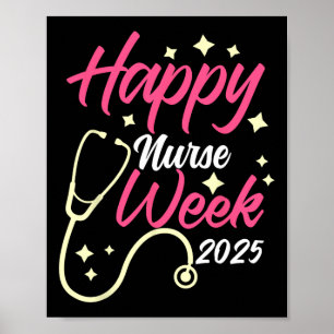 Retro Nurse Week Men Women Happy Nurse Week 2025 G Poster