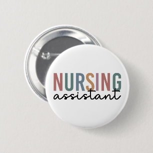 Retro Nursing Assistant CNA Nursing Aide 6 Cm Round Badge