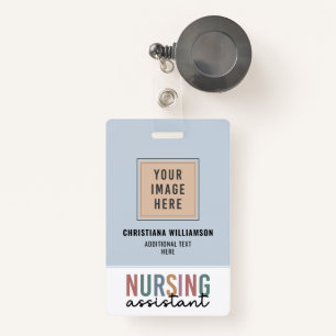 Retro Nursing Assistant CNA Nursing Aide ID Badge