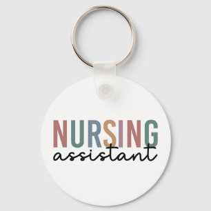 Retro Nursing Assistant CNA Nursing Aide Key Ring