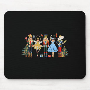 Retro Nutcracker Ballet Christmas Tree Shirts For  Mouse Pad
