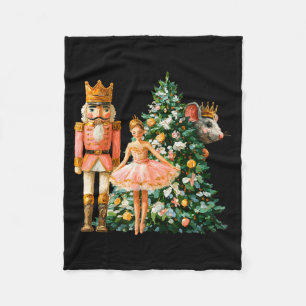 Retro Nutcracker Ballet Nk Christmas Xmas Vibes Wo Fleece Blanket