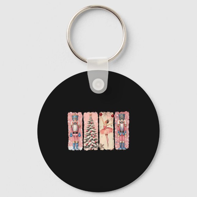 Retro Nutcracker Ballet Nk Christmas Xmas Vibes Wo Key Ring (Front)