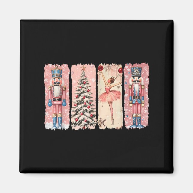 Retro Nutcracker Ballet Nk Christmas Xmas Vibes Wo Magnet (Front)